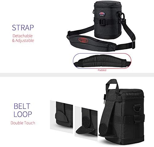 Camera Lens Pouch for DSLR Lenses Up to 4.33" x 6.70" - Image 5