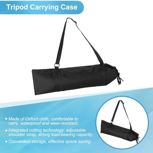 PATIKIL Tripod Case, Nylon Padded Tripod Bag with Handles for Light Stands, Tripod Photography Accessories, Black 55cm - Image 4