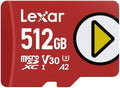 Lexar 512GB Play Micro SD Card, 205MB/s Read, 4K, V30, UHS-I, A2 by Lexar