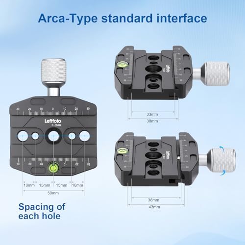 70mm Quick Release Clamp Compatible with Arca Swiss Style Plate for Tripod Ballhead Universal Quick-Change seat, monopod Head, Tripod Quick Release Plate - Image 4
