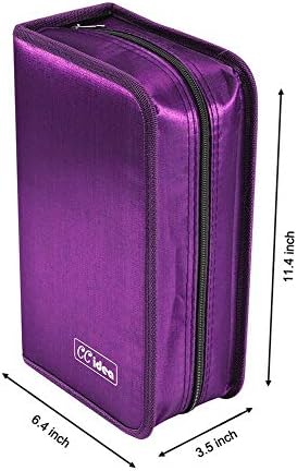CCidea CD Case DVD Storage Holder, 128 Capacity DVD Cases Organizer CD Plastic Protective Carrying Binder,Portable Cd Wallet for Home Travel (Purple) - Image 3