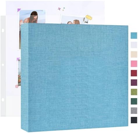 Mublalbum 10x10 Inch 3 Ring DIY Scrapbook Photo Album 40 Pages, Blue by Mublalbum