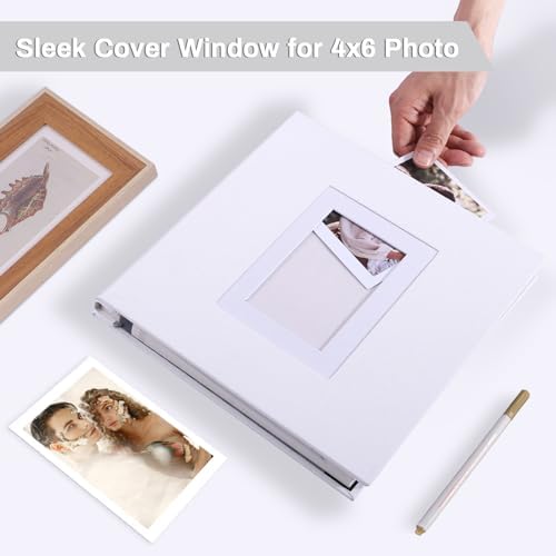 Photo Album Self Adhesive Pages Large 11x10.6 White 40 Pages - Image 2
