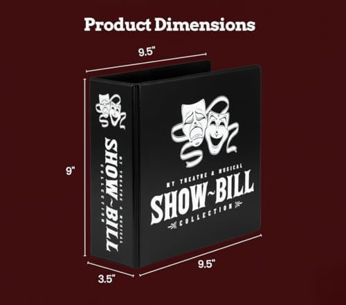 2 Pack of Show-Bill D-Ring Binder for Broadway & Theatre Showbills – Display Binder with 25 Sheet Protectors, Holds & Organizes Stage Collections, Fits 5.5” x 8.5” (Black) - Image 7