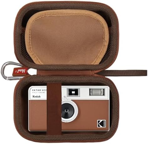 Mchoi Hard Travel Case Suitable for KODAK EKTAR H35 H35N Half Frame Film Camera, Digital Camera Organizer Holders for Kodak Ultra F9 M35 M38 Paper Shoot Camera, 35mm Film Rolls, Case Only (Brown) - Image 2