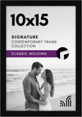 Americanflat 10x15 Picture Frame with Shatter-Resistant Glass - Signature Collection - Gallery-Style Frames Made of Engineered Wood - Photo Frame for Wall Display - Black (Pack of 12) by Americanflat