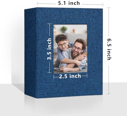 Vienrose 4x6 Small Photo Album, 2 Pack, 100 Photos, Blue - Image 2