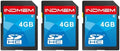 SD Card 4GB 3 Pack, Class 4 Flash SDHC Memory Cards MLC Stanard Secure Digital Cards Camera Cards by elecacc
