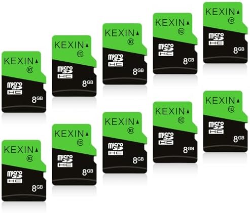KEXIN 8GB Micro SD Card 10 Pack with SD Adapter microSDHC Memory Card UHS-I C10 Micro SD Card Full HD High Speed TF Card for Smartphone Tablet Action Camera Dash Cam Drone Game Console by Home