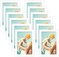 CRUGLA 12 Packs 4x6 Magnetic Picture Frames for Refrigerator， White Peel and Stick Frame Bulk, 4 by 6 Photo Holders for Fridge Dishwasher Whiteboard by CRUGLA