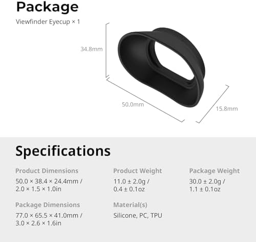 SMALLRIG Viewfinder Eyecup for Sony FX2, Soft Silicone Eye Cup Replacement, Anti-Glare Protection - 5975 - Image 7