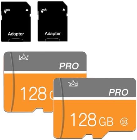 128GB Micro Memory Card,TF Card with Adapter Class 10 High Speed for Camera,Smartphone,Tablet,Personal Computer(2-Pack) by Unknown