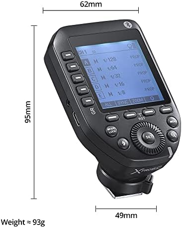 Godox XproII-C Trigger, Godox Flash Trigger for Canon, TTL Wireless Flash Trigger, HSS 1/8000s, 11 Customizable 5 Group Button, Can Bluetooth Connection (XproII-C) - Image 2