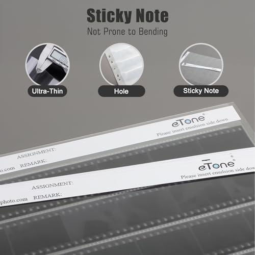 35mm Film Negative Sleeves - 25 pcs Storage Pages for 35mm Film Strips, Holds 7 Strips of 6 Frames - Image 3