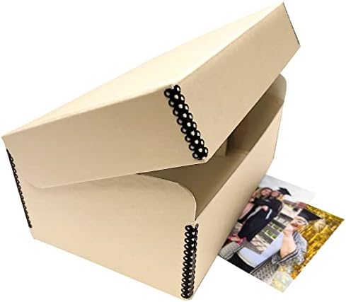 Lineco, Tan Archival Hinged Lid Photo Box 5.5"x7.75"x12", Acid-Free - Image 5