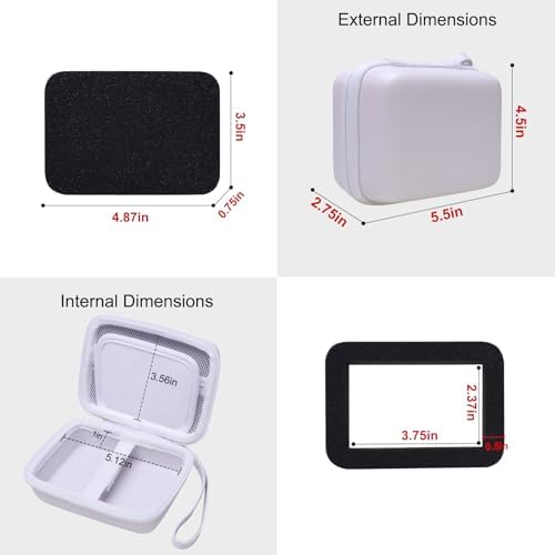 L LTGEM Digital Camera Case Compatible with KODAK PIXPRO FZ55/FZ45, Canon ELPH 180/190, Sony DSCW830/DSCW800, CAMKORY, QUMCOU, Lecran Digital Cameras, White(Case Only) - Image 3
