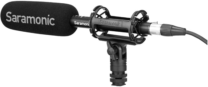 Saramonic SoundBird V1 Professional Supercardioid Shotgun Mic | +48v & AA Power, Shock Mount, Windscreen, Pouch & XLR - Image 7