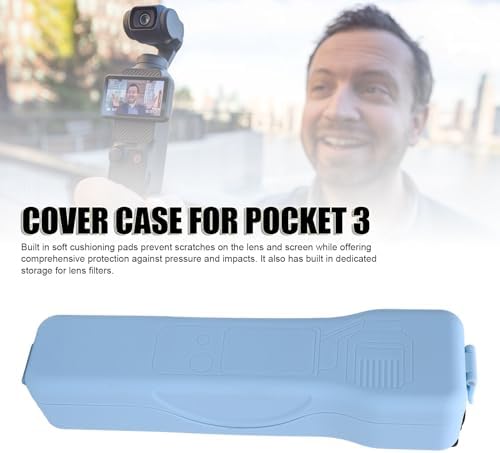 Protective Case for 3, Waterproofing Anti Collision Cover with Flip Screen Protector, Soft Cushioning Pad, Scratch Proof Lens Guard, for Travel, Vlog, Outdoor Use - Image 2