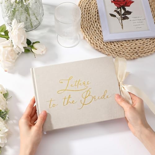 Wedding Guest Book Letters to Bride 8.5x7 Inch,White,Simple - Image 6
