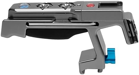 KONDOR BLUE Talon XL NATO Top Handle with REC Trigger for Camera Cages, Dual NATO Rail, 3/8-16 ARRI-Style Mounts, Cold Shoe Slots, Remote REC Button, Ergonomic Grip, Bubble Level, Gray - Image 4