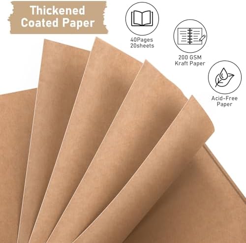 GOTIDEAL 8 x 8 Inch Scrapbook Album with Metallic Markers, Yellow, 40 Pages - Image 4