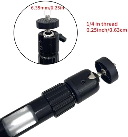 Universal 1/4" Swivel Mini Ball Head Tripod Mount, Black, 10-Pack - Image 5