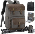 RAINSMORE Vintage Camera Bag with Side Access for DSLR/SLR Mirrorless by RAINSMORE