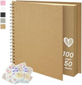 DIY Scrapbook Photo Album,100 Pages,10x10 Inch,Kraft by Remowith