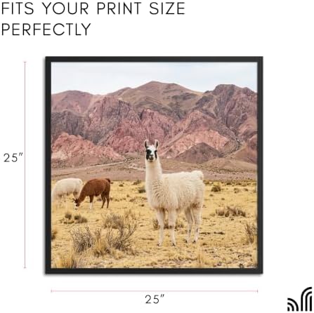 Americanflat 25x25 Poster Frame - Slim Molding - Black - Image 2