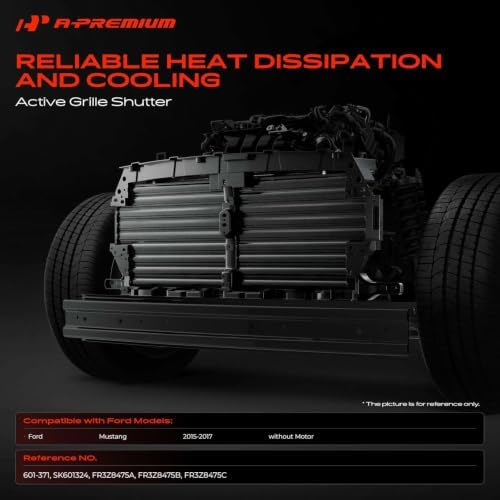 A-Premium Radiator Grille Air Shutter Actuator Compatible with Ford - Image 2