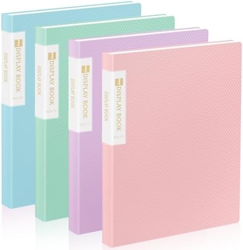 Sooez 4 Pack Binder with Plastic Sleeves 18Pocket, Displays 36 Pages 8.5x11 by Sooez