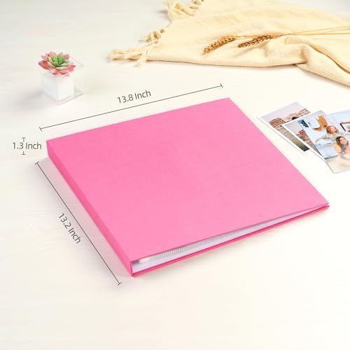 Mublalbum 12x12 Inch 3 Ring DIY Scrapbook Photo Album 40 Pages, Pink - Image 2