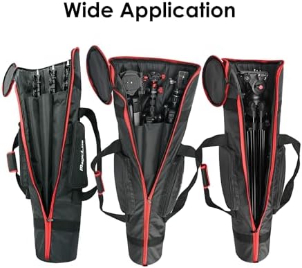 MagicLine Tripod Carrying Case Bag 47.2x7.9x7.9inch, with 2 Outer Pockets+1 Inner Pocket+3 Inner Compartments, Padded Carry Case for Light Stands,Mic Stands,Tripods,Monopods - Image 4