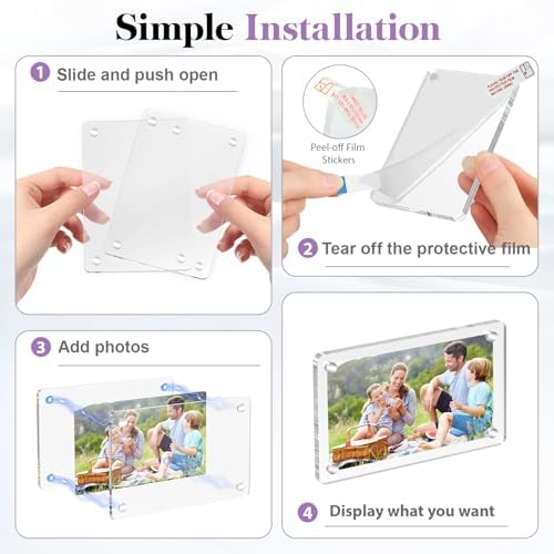 SAMYUCHO 40 Packs Magnetic Picture Frame for Refrigerator, 2.36 x 3.54 Inch - Image 5