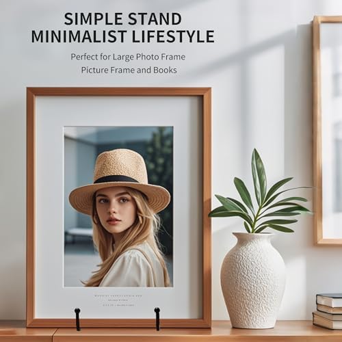 Birity 5PACK 10 Inch Square Black Metal Display Stands Plate Holder Display Stands for Picture, Decorative Plate, Book, Photo Easel, Artistic Work,Decorative Plate,Photo and Platter,Tabletop Art - Image 3