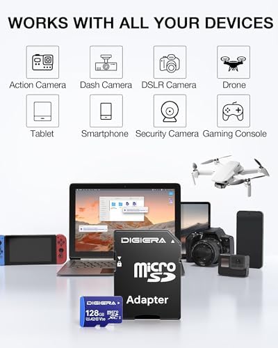 DIGIERA 64GB LT100 microSDXC UHS-I Memory Card with Adapter - up to 170MB/s, C10, U3, V30, 4K UHD, A2, Micro SD Card for Smartphones, Tablets, Cameras, Gaming Consoles, and Drones (1 Pack) - Image 3