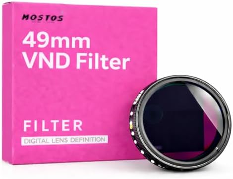 MOSTOS ; Brings Superior® || 49mm ND2 to ND400 Variable Neutral Density Filter for Sony FE 50mm f/1.8 (Not for 2.8)(SEL50F18F), E 50mm f/1.8 OSS(SEL50F18) & Other 49mm Filter Thread Lenses and More by MOSTOSBringsSuperior%C2%AE
