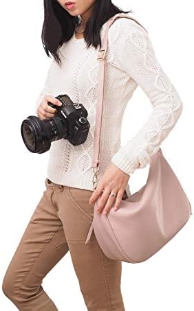 Meliae Camera Bag for Women, DSLR Mirrorless Camera Purse, Leather Shoulder Crossbody Hobo Travel Tote - Image 2