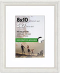 Americanflat 8x10 Vintage Picture Frame - Matted to 5x7 - White by Americanflat
