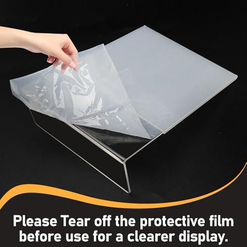13 Pack Acrylic Sign Holder 8.5x11, L-Shape Clear Plastic Display Stands for Tabletop, Slanted Back Menu Flyer Paper Photo Picture Frame Display Stand for Restaurants Office Store Show Fair - Image 4