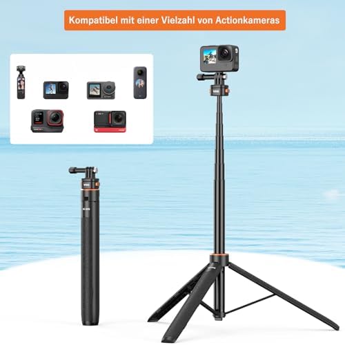 VRIG 160cm/63 Quick-Release Selfie Stick Tripod for Action Camera, AC-40S - Image 5