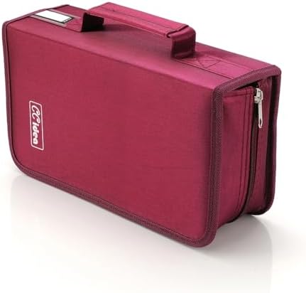 CCidea CD Case DVD Storage Holder, 128 Capacity DVD Cases Organizer CD Plastic Protective Carrying Binder,Portable Cd Wallet for Home Travel (Red), 128-red, L11.4 xW 6.4 x H3.5 INCH, Beauty Case - Image 6