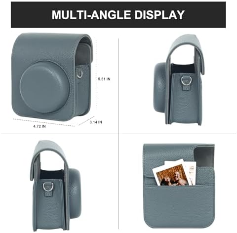 CAIYOULE Camera Case for Fujifilm Instax Mini 41 Instant Film Camera, Grey - Image 6