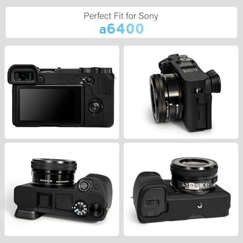 Case for Sony Alpha A6400 A6300, 2 Screen Protector, Black - Image 2