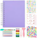 Scrapbook Self Adhesive Photo Album 25 Pages Hard Cover DIY Photo Album for Instant Camera Print Paper with DIY Accessories (Purple) by Hearoo