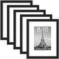 upsimples 8x10 Picture Frames, Gallery Wall Frames Set of 5, Black by upsimples