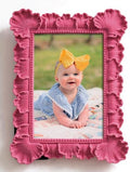 4x6 Pink Picture Frame with Flocking Finish for Shelf Desk Decor by FOLKOR