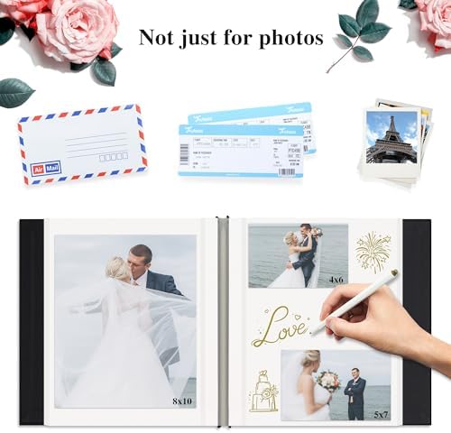 Self Adhesive Photo Album Linen Cover 60 Pages Black - Image 5
