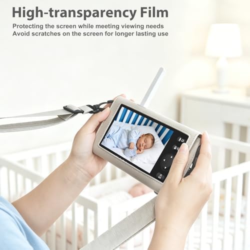 HelloBaby 5" Sleek Gray-White Baby Monitor Case - Compatible with HB6550 Monitor, Waterproof-Resistant Gray-White Travel Case with Strap - Scratch-Resistant Storage for On-the-Go Monitoring - Image 4