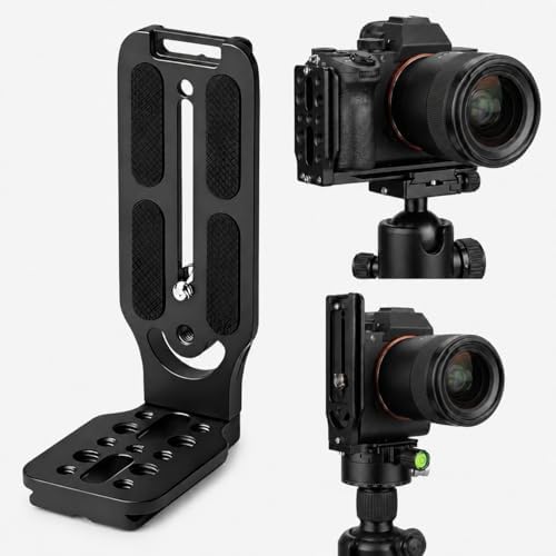DSLR Camera L-Bracket, Vertical & Horizontal Switching Quick Release Plate, Compatible with Canon Nikon Sony DJI Osmo Ronin Zhiyun Stabilizer, Tripod & Monopod by Aylthyo